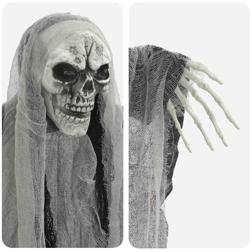 Fantasma appeso di Halloween 3 pz Nero 66 x 110 cm Poliestere