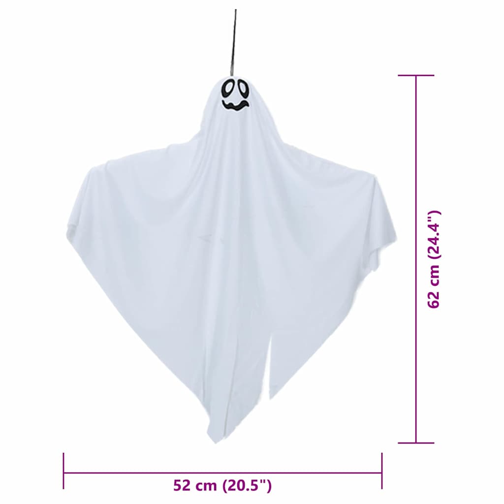 Fantasma appeso di Halloween 3 pz Bianco 52 x 62 cm Poliestere