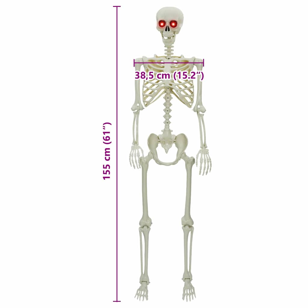 Scheletro di Halloween Bianco 155 x 38,5 cm Polipropilene