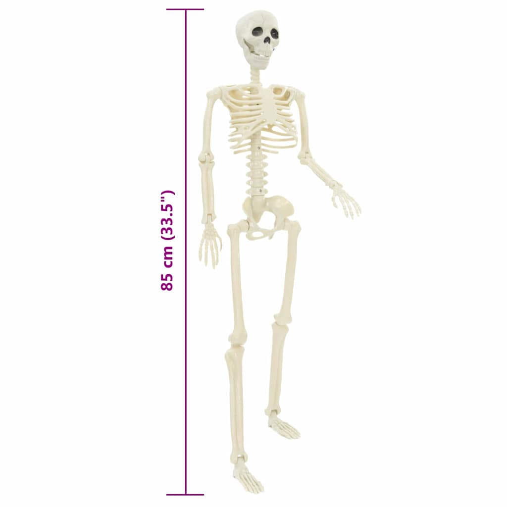 Scheletro di Halloween 2 pz Bianco 85 cm PVC