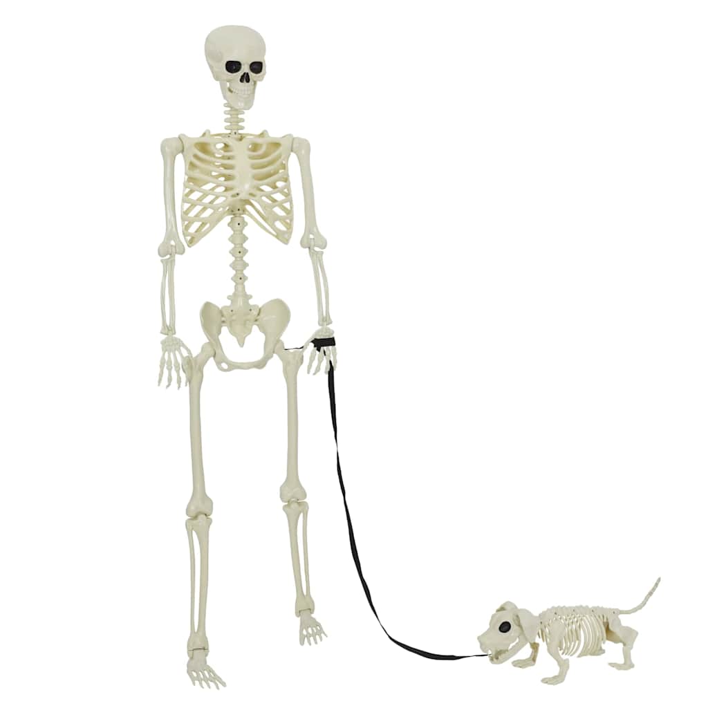 Decorazione Scheletro di Halloween 2 pz Bianco 155 x 38.5 cm