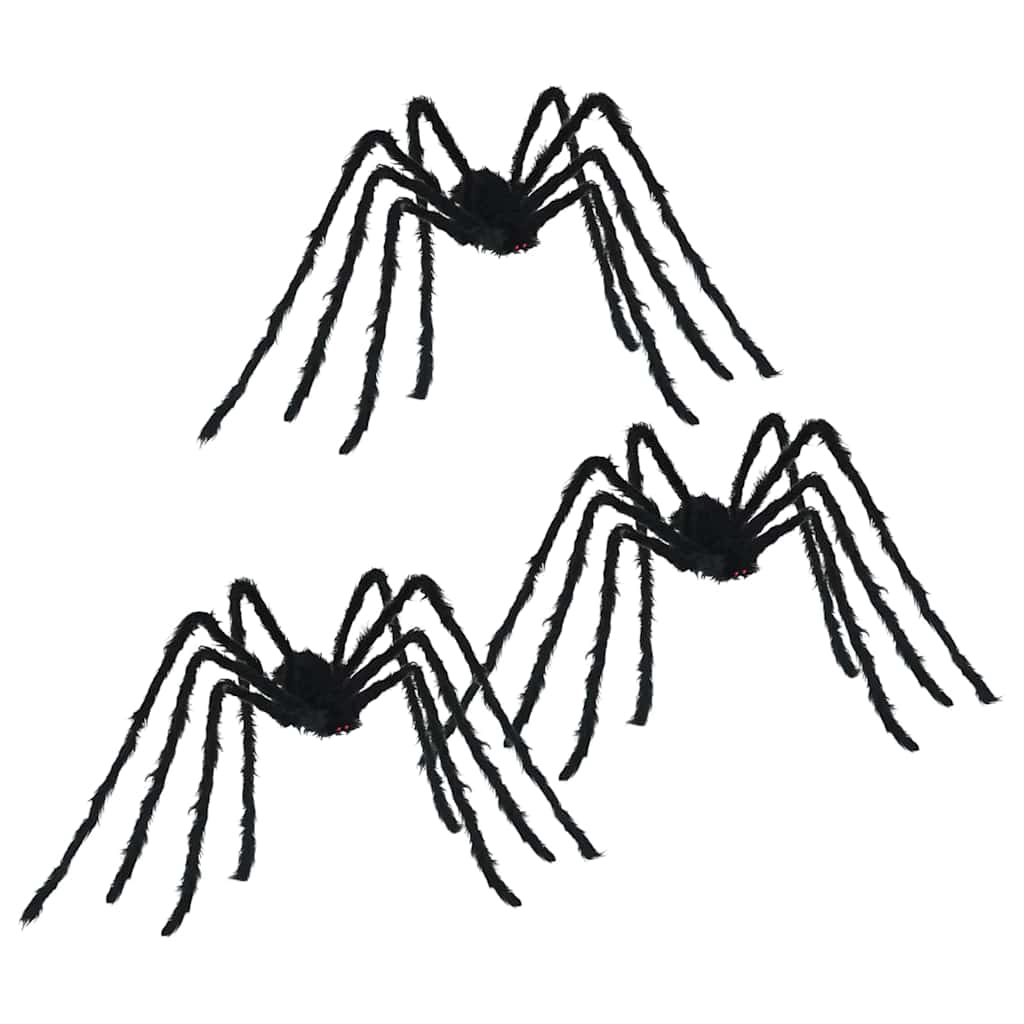 Decorazione Ragno di Halloween 3 pz Nero 200 cm