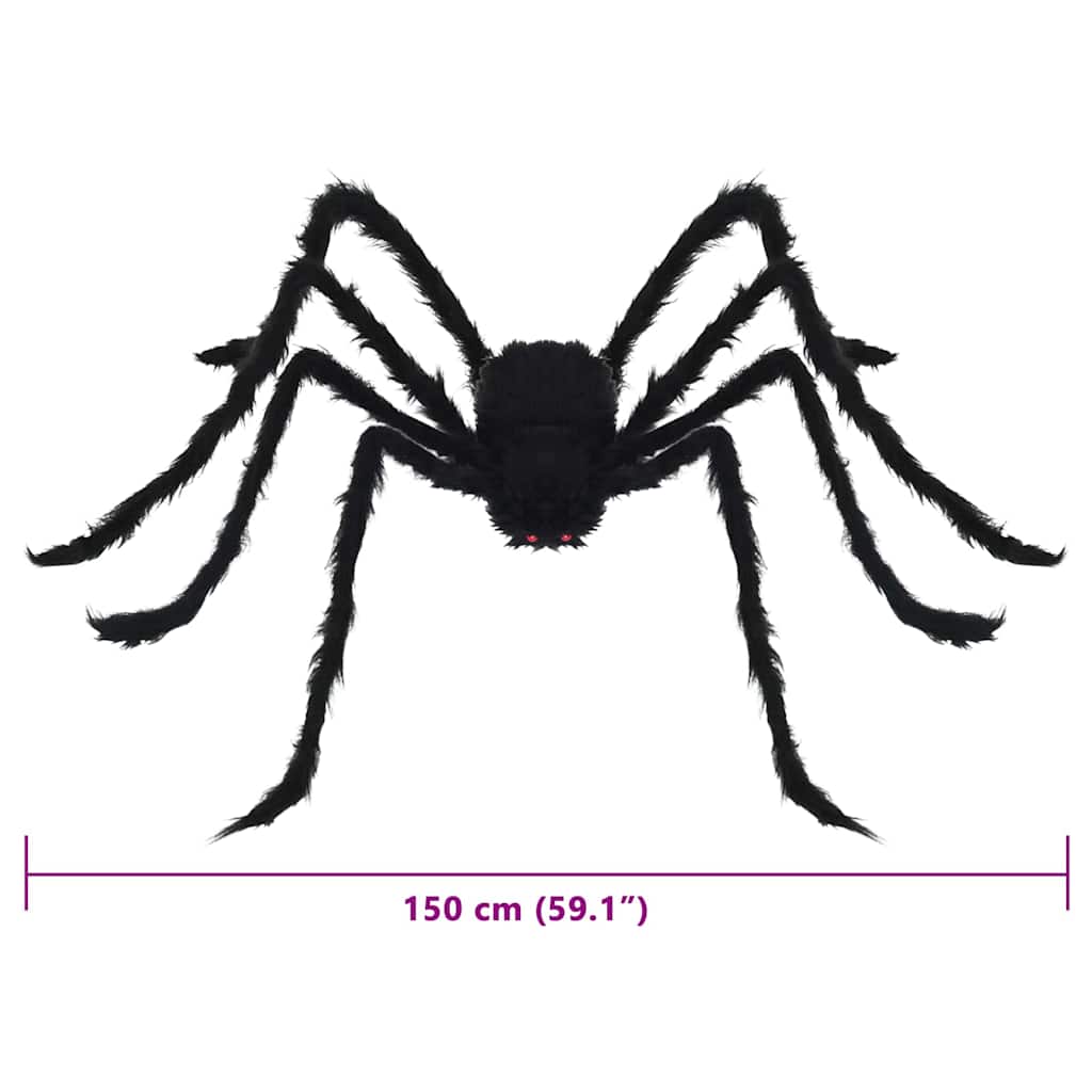 Decorazione Ragno di Halloween 3 pz Nero 150 cm