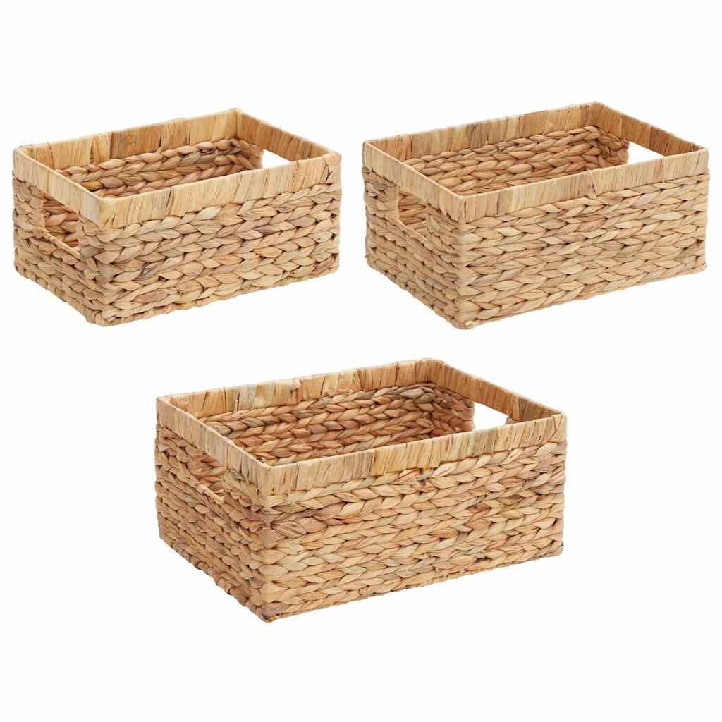 Cesti per Stoccaggio 3 pz Giacinto d'acqua 40 x 30 x 18 cm
