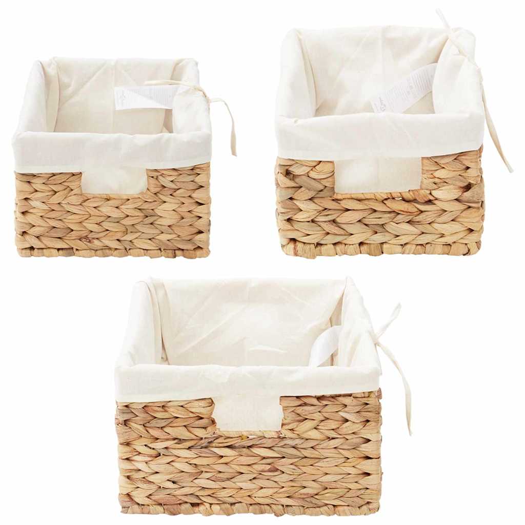 Cesti per Stoccaggio 3 pz Giacinto d'acqua 40 x 30 x 18 cm