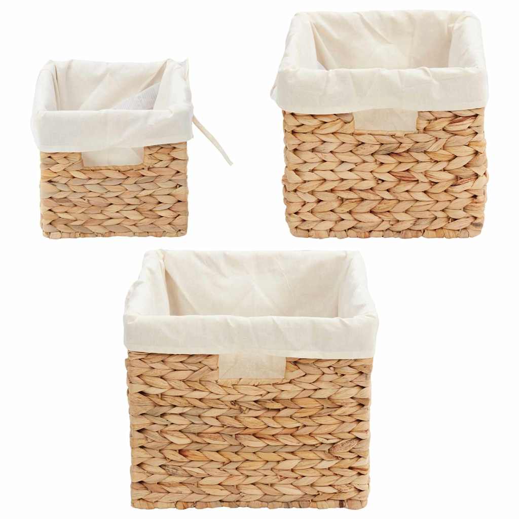 Cesti per Stoccaggio 3 pz Giacinto d'acqua 35 x 30 x 25 cm