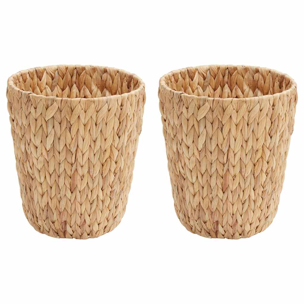 Cestini per Carta da Rifiuti 2 pz Giacinto d'acqua Naturale