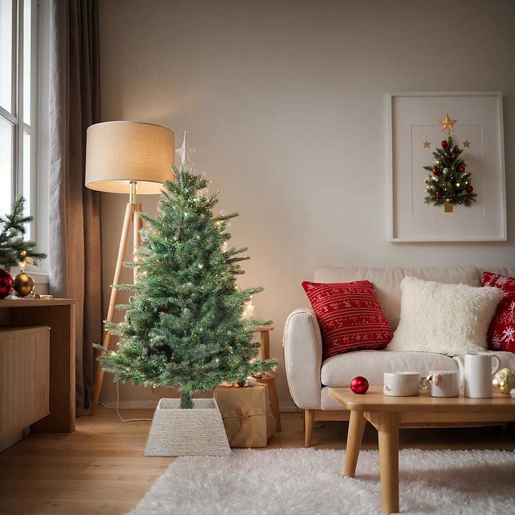 Collare per Albero di Natale Quadrato Bianco 50 x 50 x 25 cm
