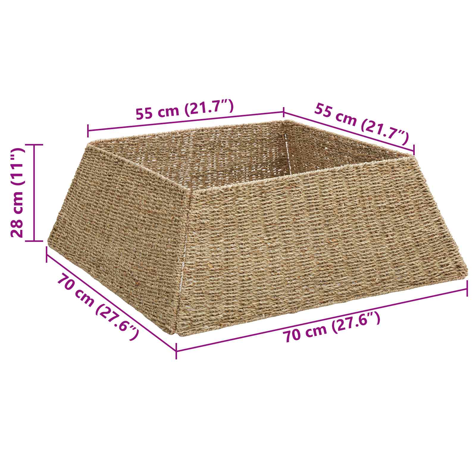 Collare per Albero di Natale Marrone 70 x 70 x 28 cm seagrass