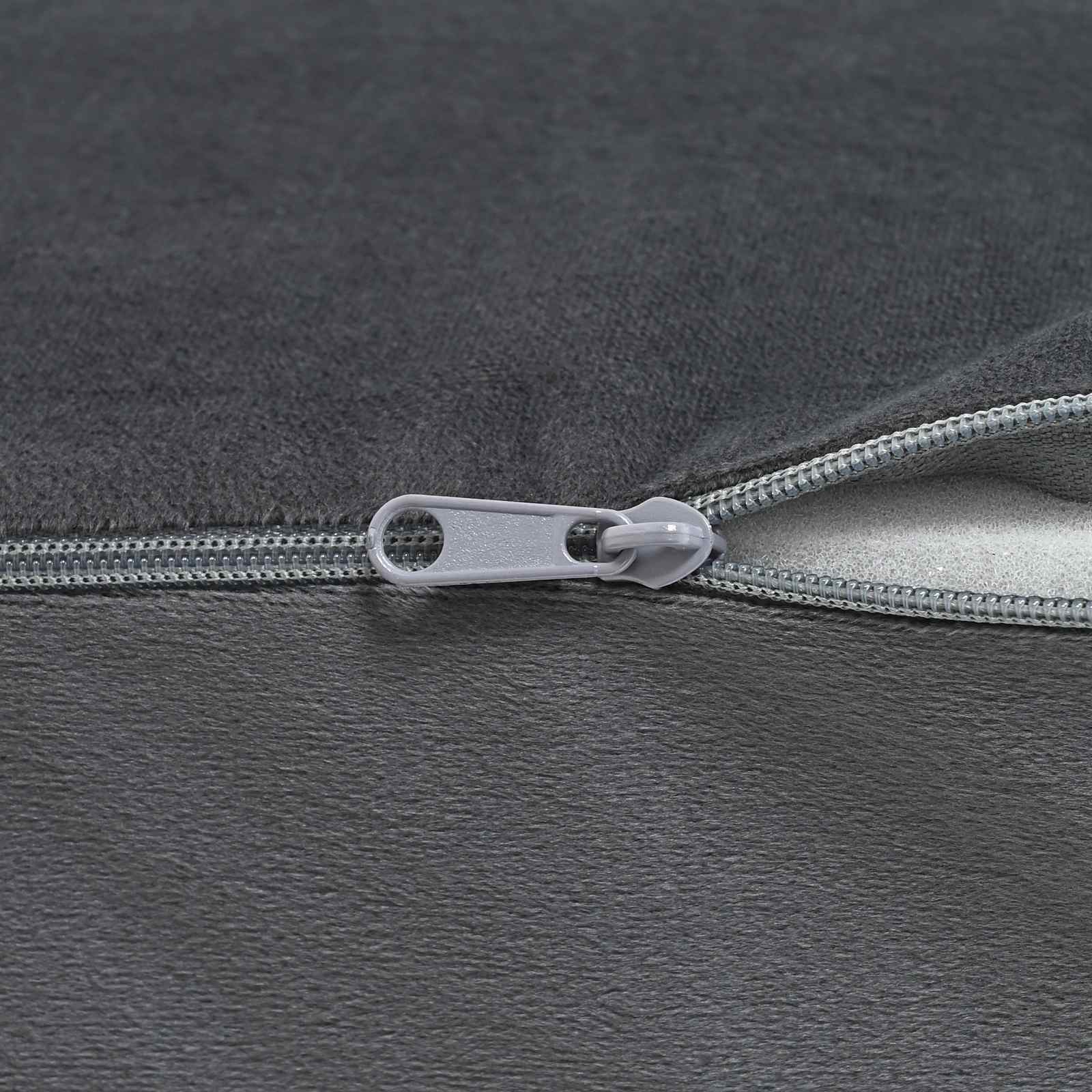 Cuscino per Gambe 63 x 52 x 19 cm Duro Schiuma PU Grigio