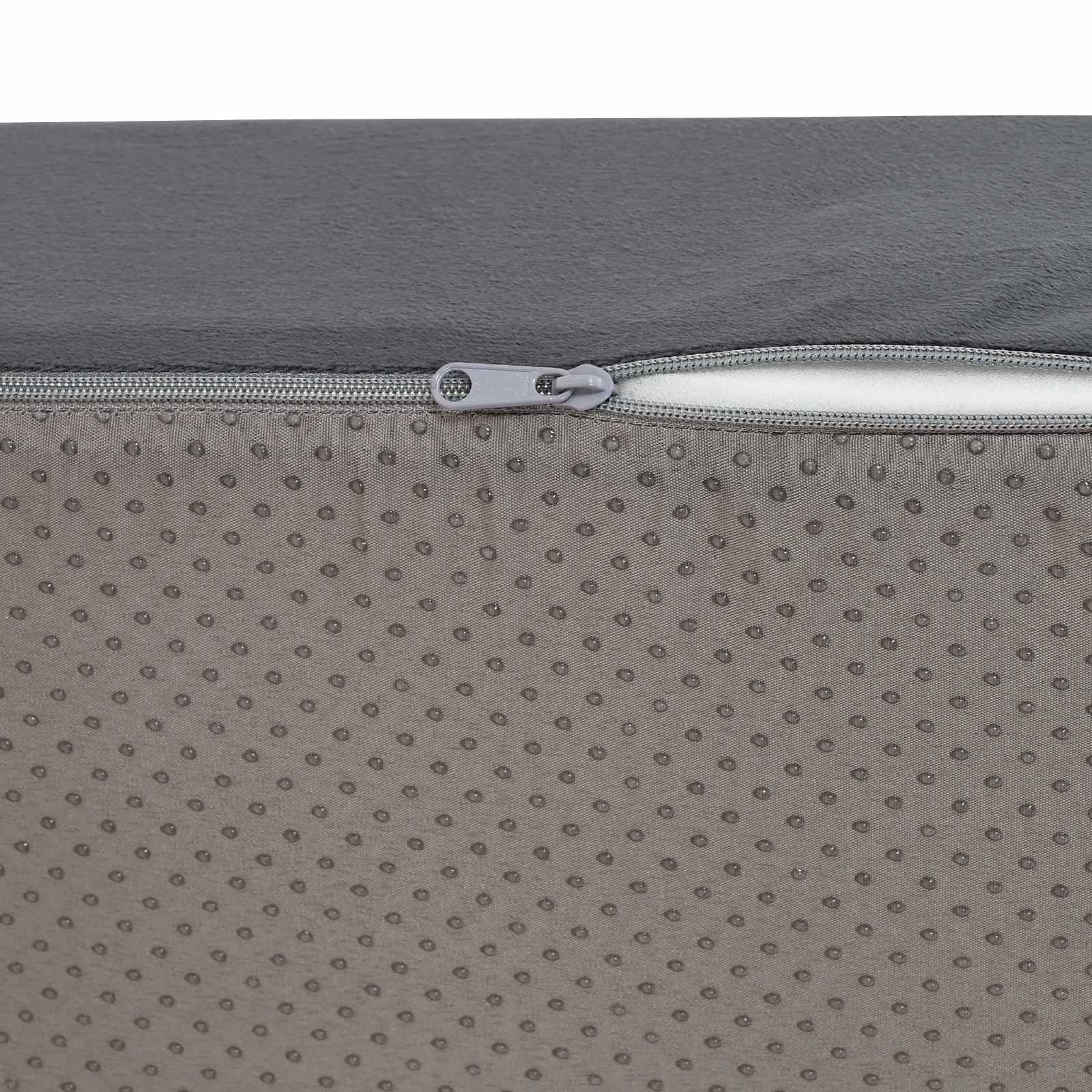 Cuscino per la seduta 40 x 40 x 10 cm Schiuma PU Grigio