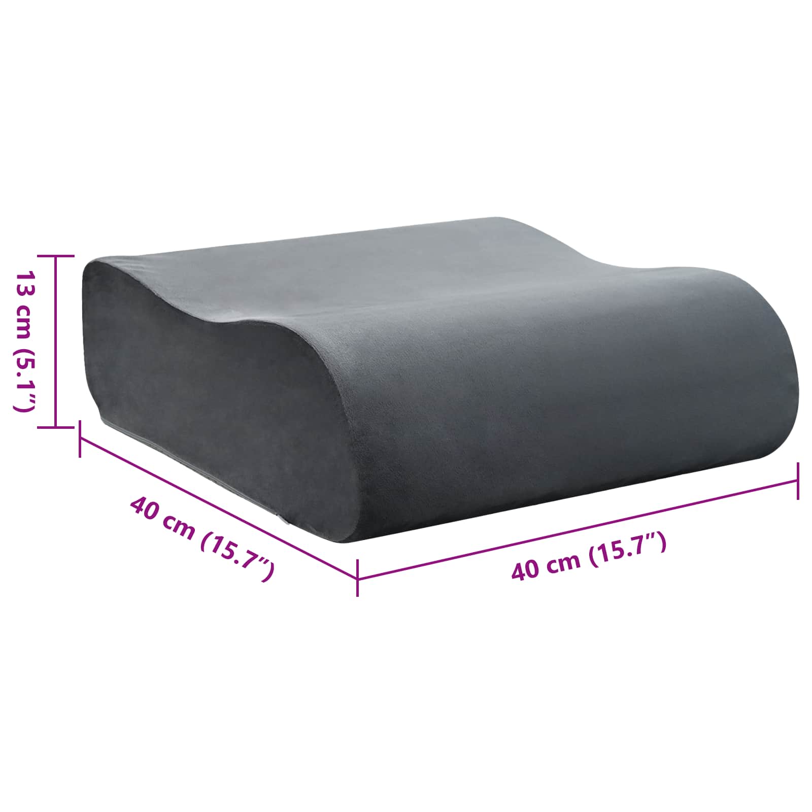 Cuscino per la seduta Grigio 40 x 40 x 13 cm Schiuma PU
