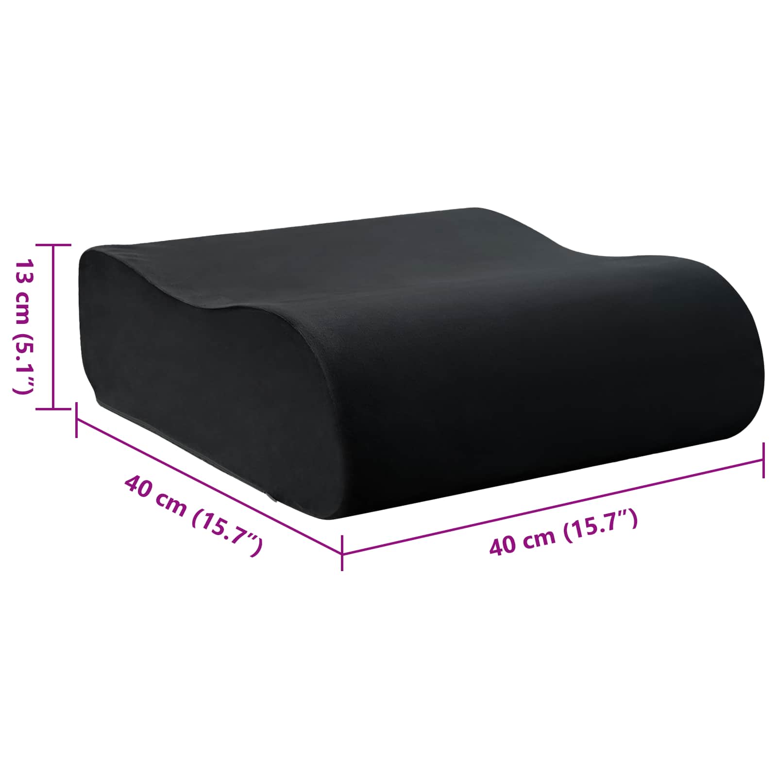 Cuscino per la seduta Nero 40 x 40 x 13 cm Schiuma PU