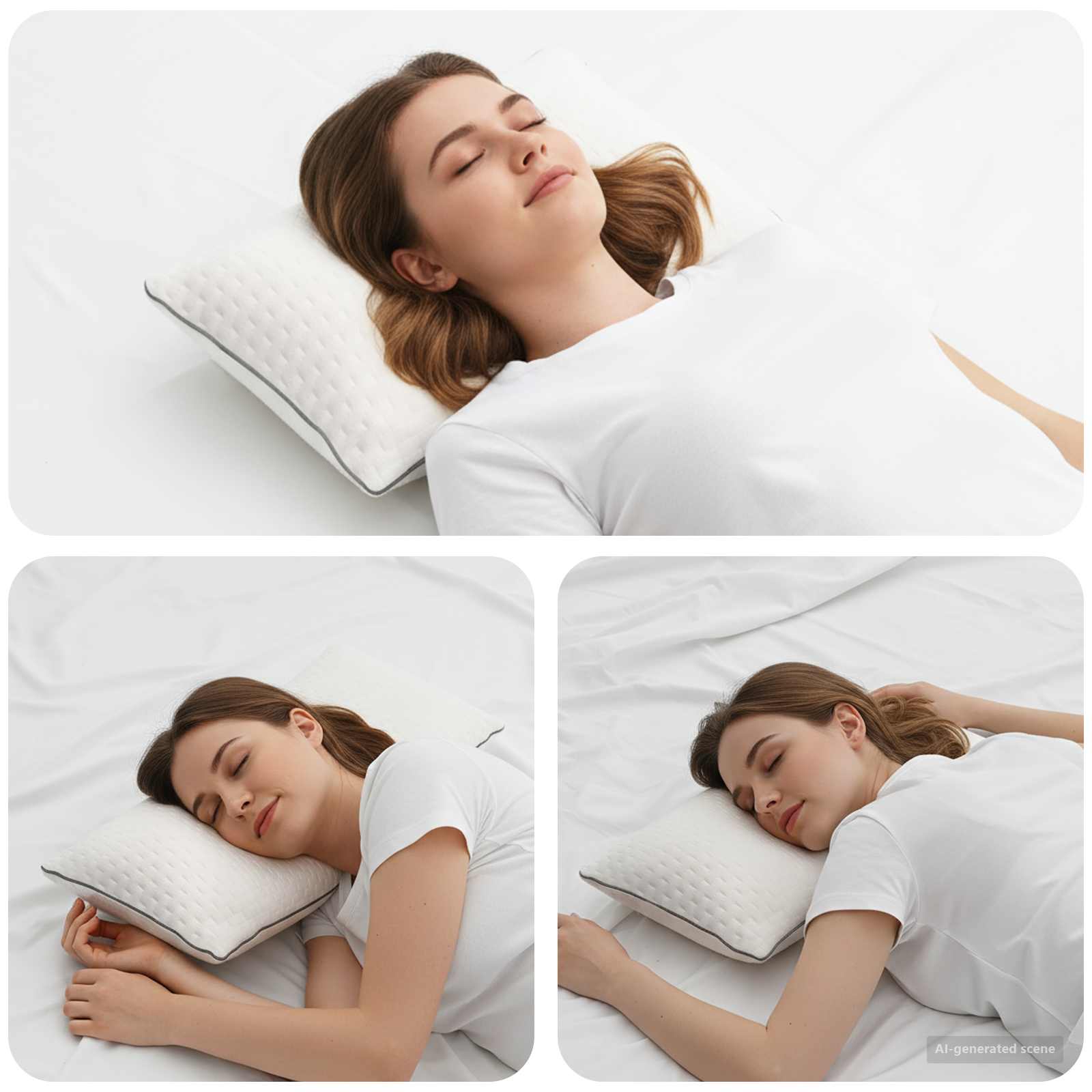 Cuscino Shread Bianco 60 x 40 x 14,5 cm Schiuma Memory