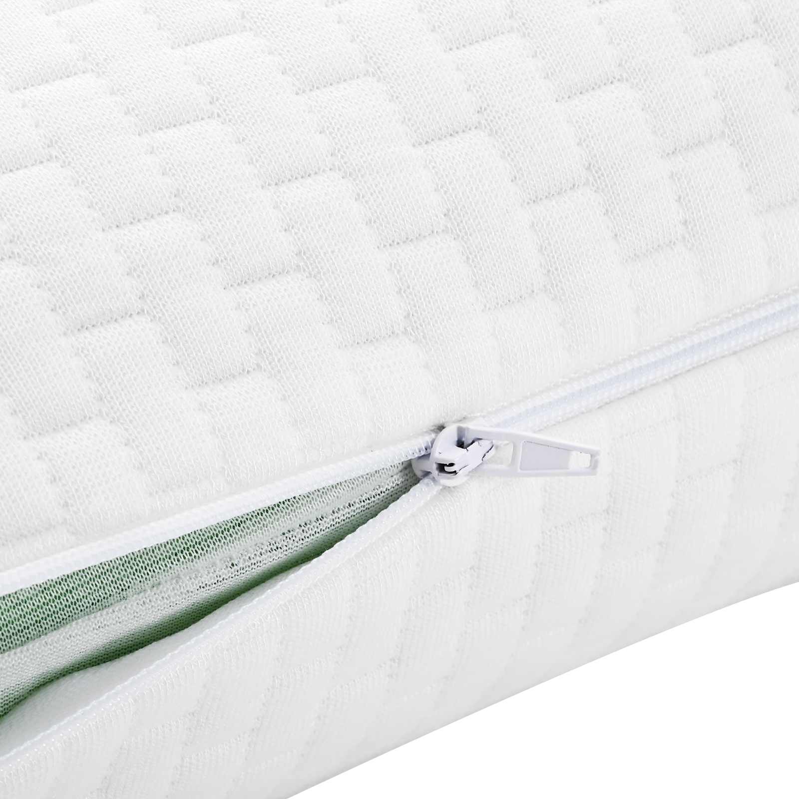 Cuscino da Letto 74 x 39 x 13 cm Schiuma Memory Bianco