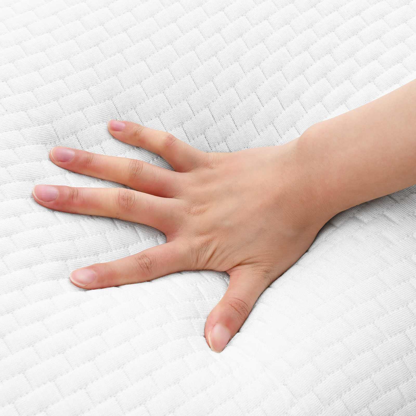 Cuscino da Letto 74 x 39 x 13 cm Schiuma Memory Bianco