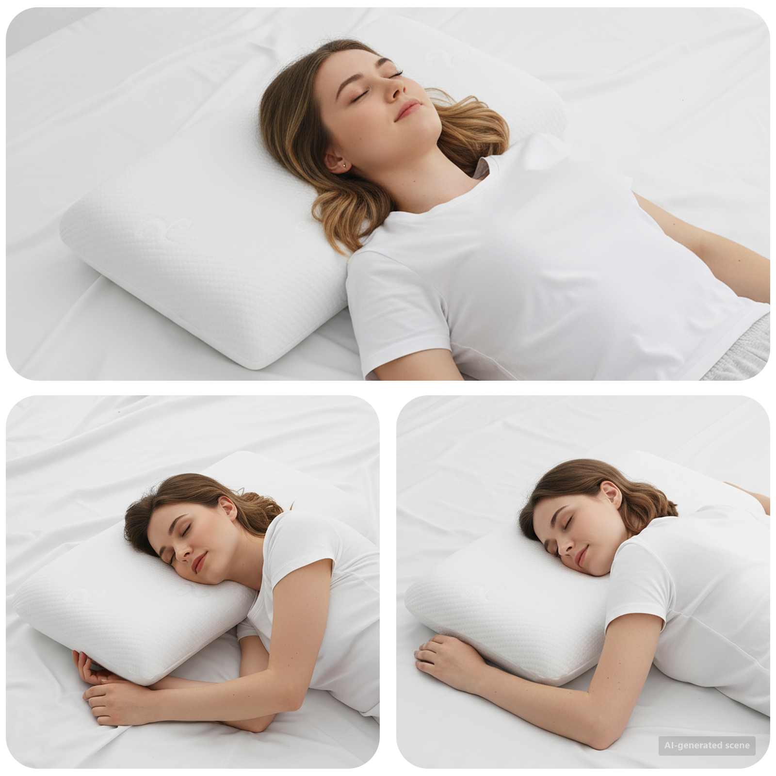 Cuscino da Letto 70 x 36 x 13 cm Medio Schiuma Memory in Gel