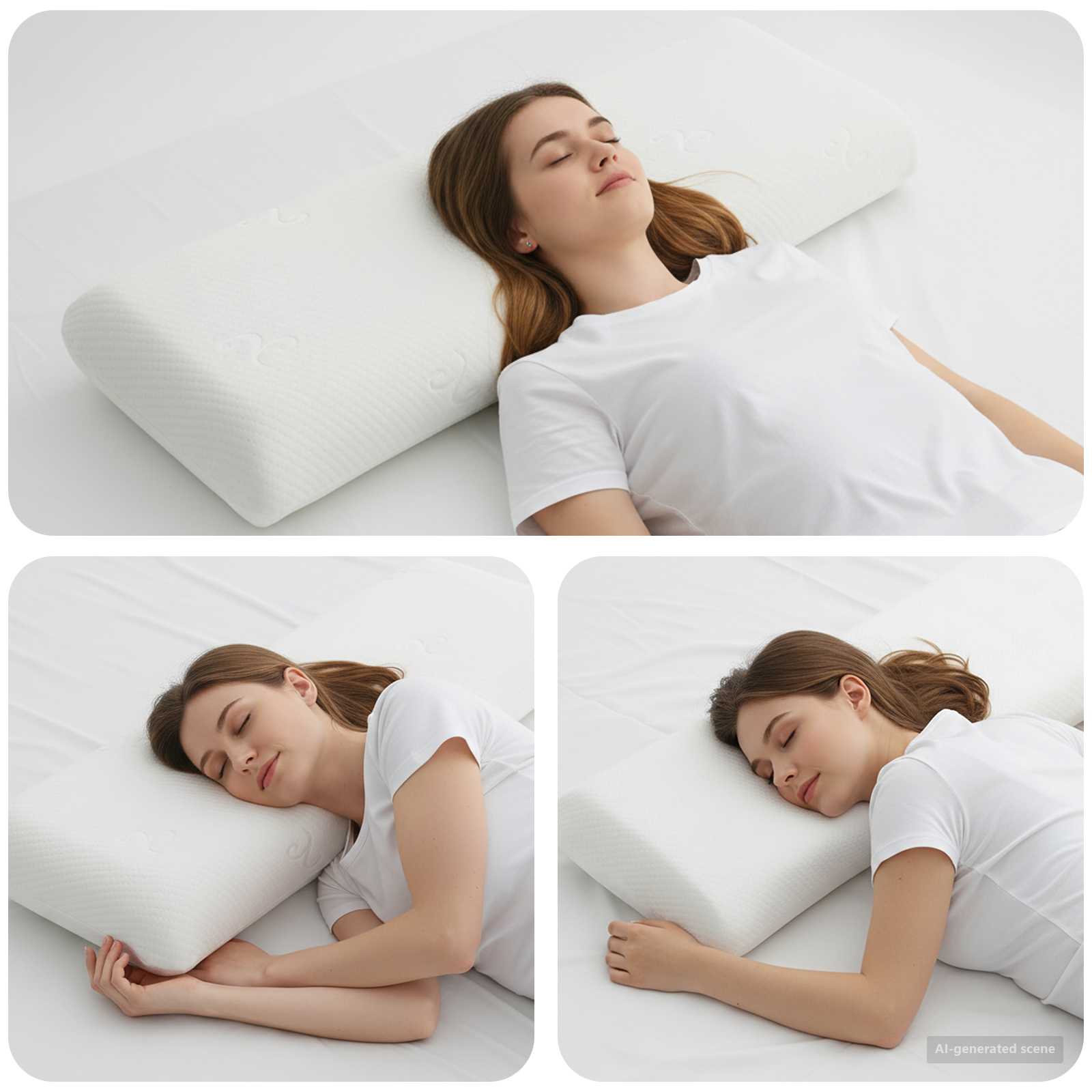 Cuscino da Letto 105 x 36 x 13 cm Medio Schiuma Memory in Gel