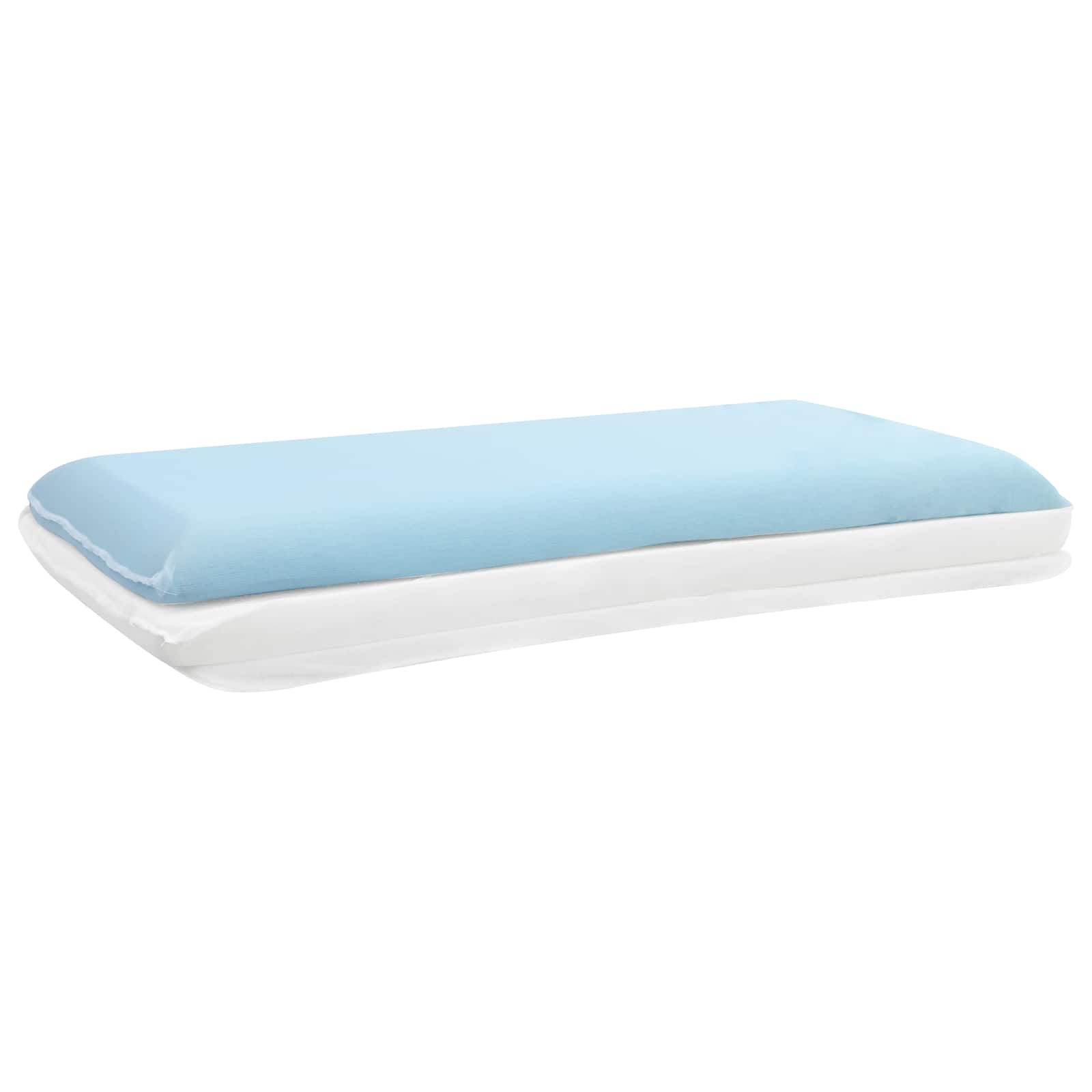 Cuscino da Letto 70 x 40 x 14 cm Medio Schiuma Gel Bianco