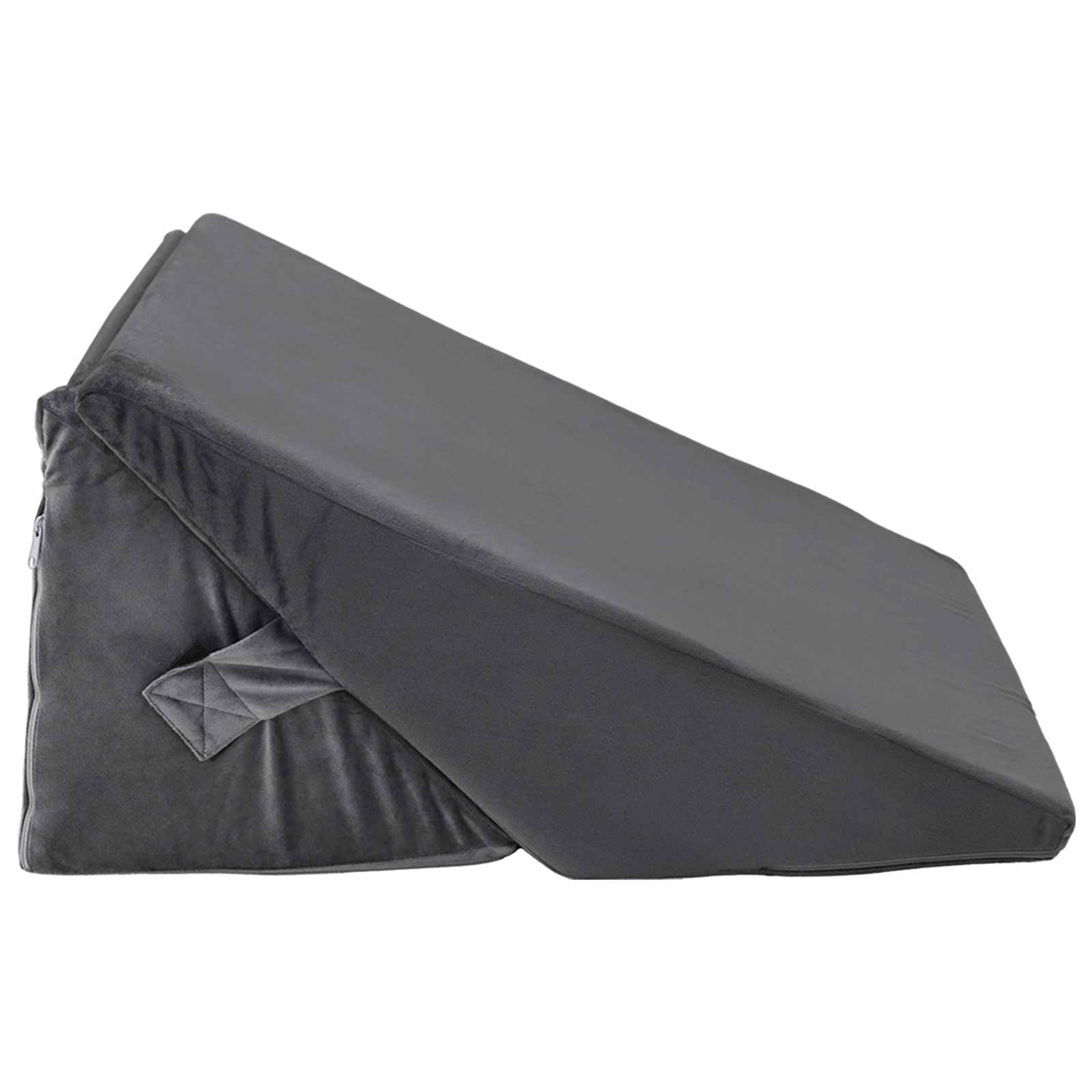 Cuscino a Wedge Grigio 55 x 55 x 26 cm Schiuma Memory