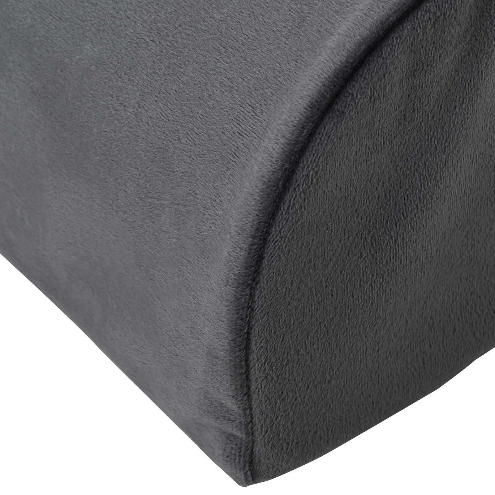 Cuscino per poggiapiedi 42 x 18 x 13 cm Duro Schiuma PU Grigio