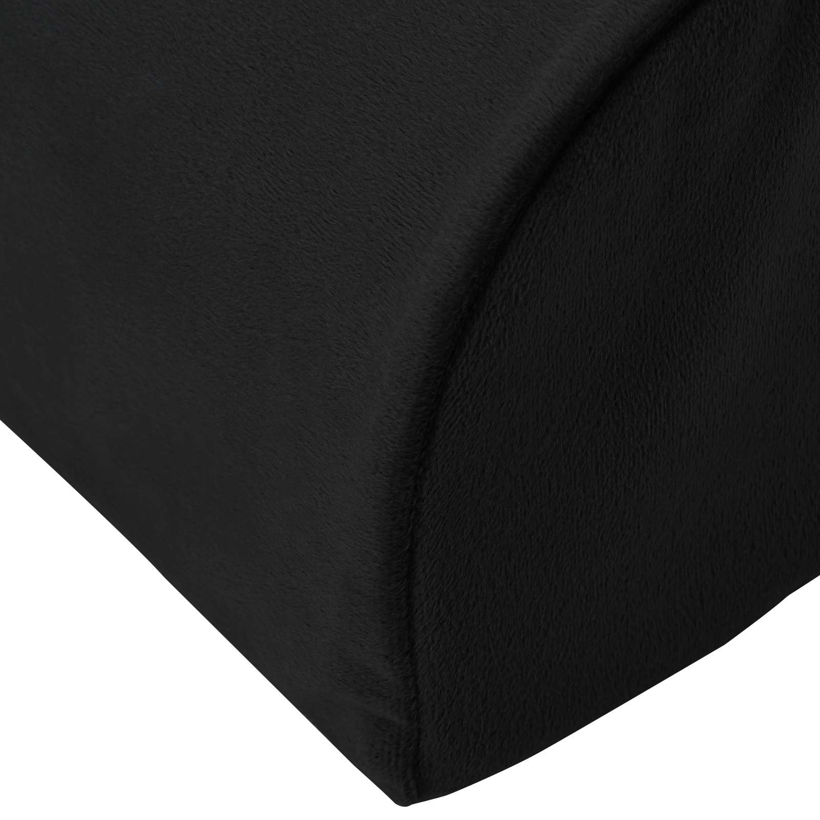 Cuscino per poggiapiedi 42 x 18 x 13 cm Duro Schiuma PU Nero