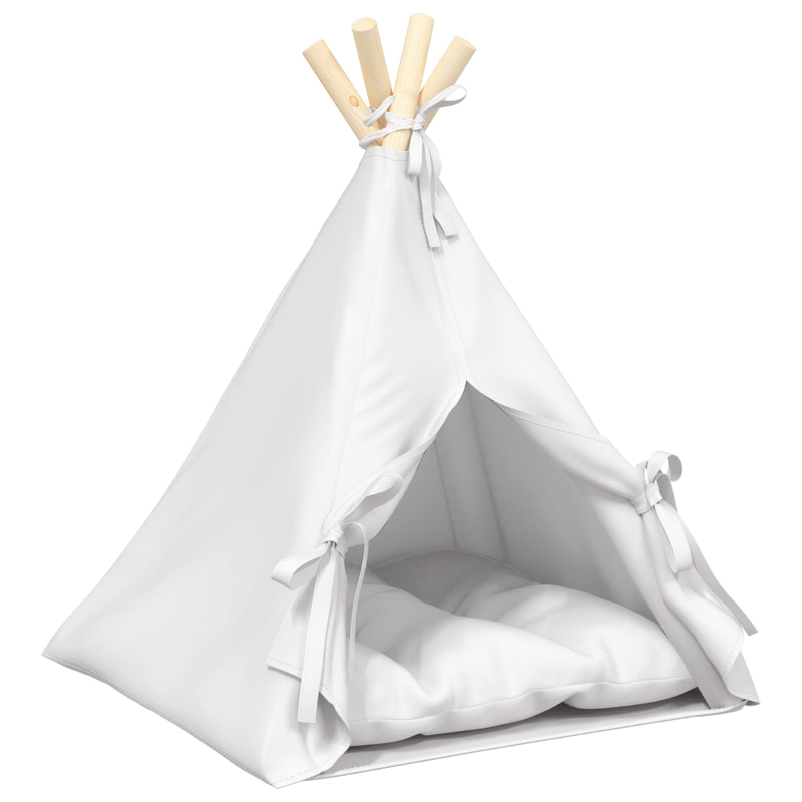 Tenda per animali con cuscino Bianco 40 x 40 x 50 cm Poliestere
