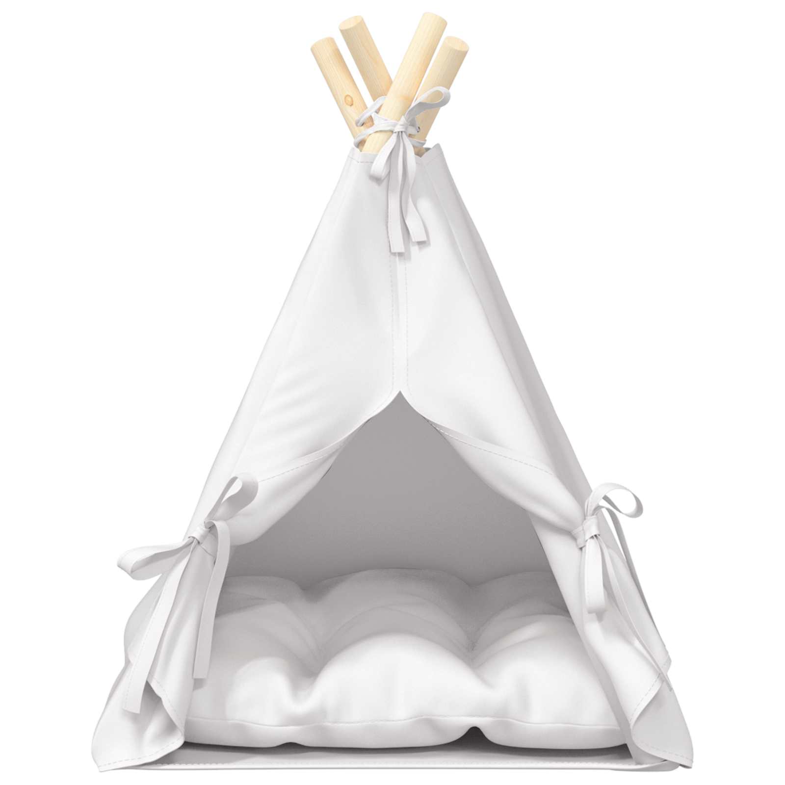Tenda per animali con cuscino Bianco 40 x 40 x 50 cm Poliestere