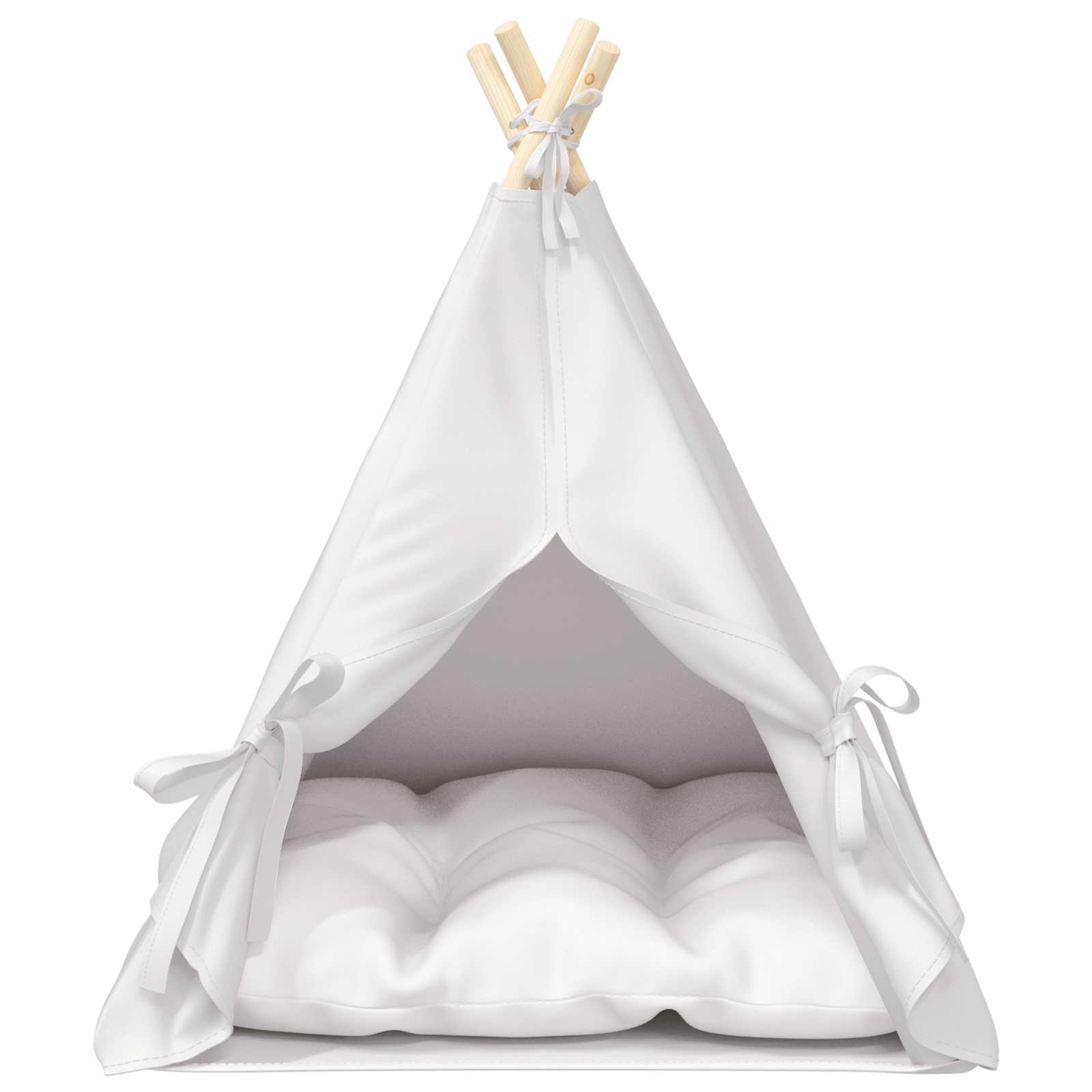 Tenda per animali con cuscino Bianco 60 x 60 x 70 cm Poliestere