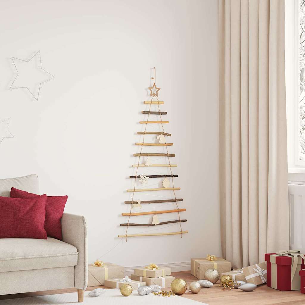 Albero di Natale Naturale 120 cm Legno di Frassino Massiccio