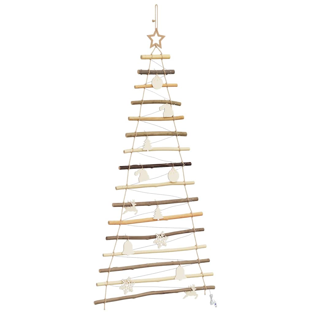 Albero di Natale Naturale 150 cm Legno di Frassino Massiccio