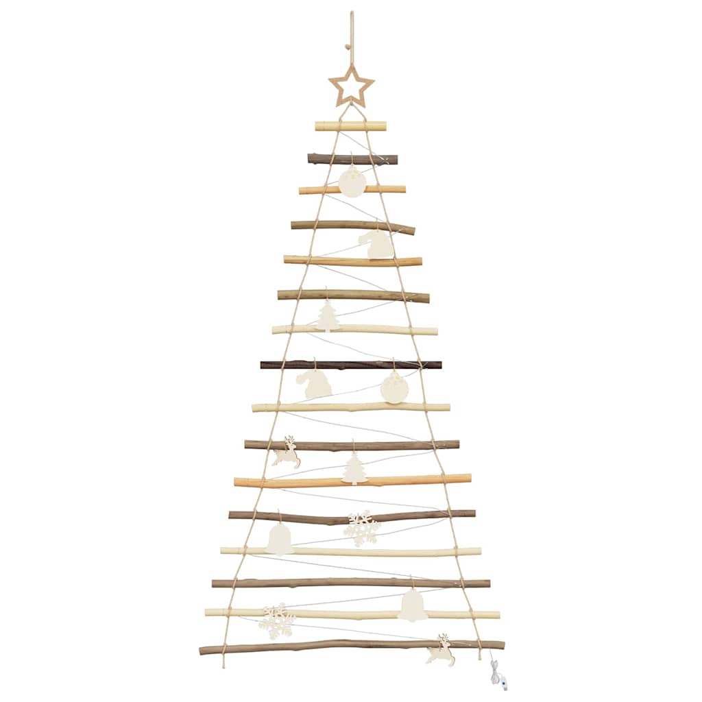 Albero di Natale Naturale 150 cm Legno di Frassino Massiccio