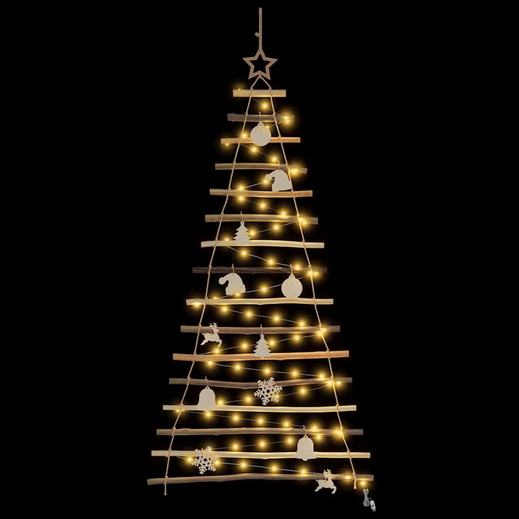 Albero di Natale Naturale 150 cm Legno di Frassino Massiccio