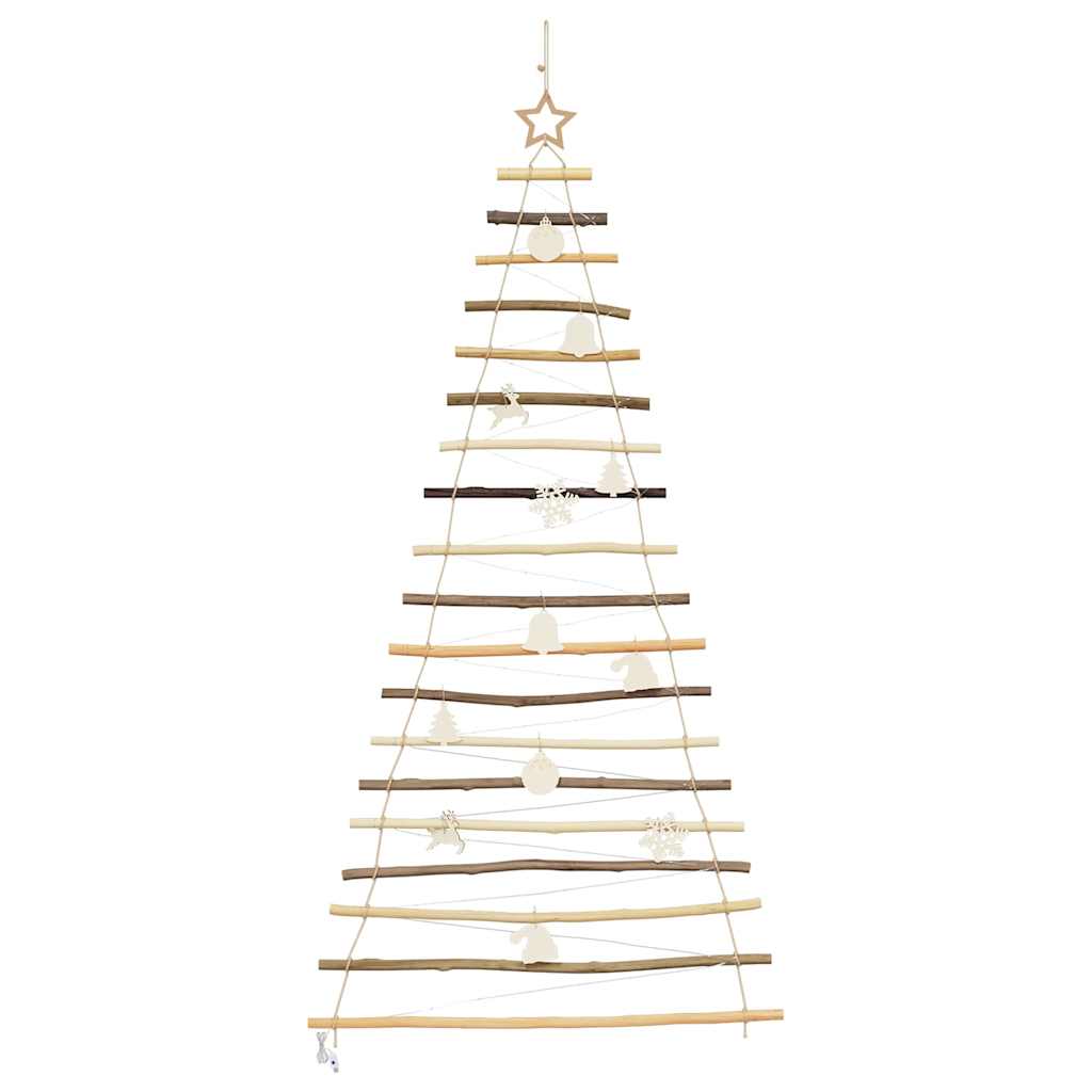 Albero di Natale Naturale 180 cm Legno di Frassino Massiccio