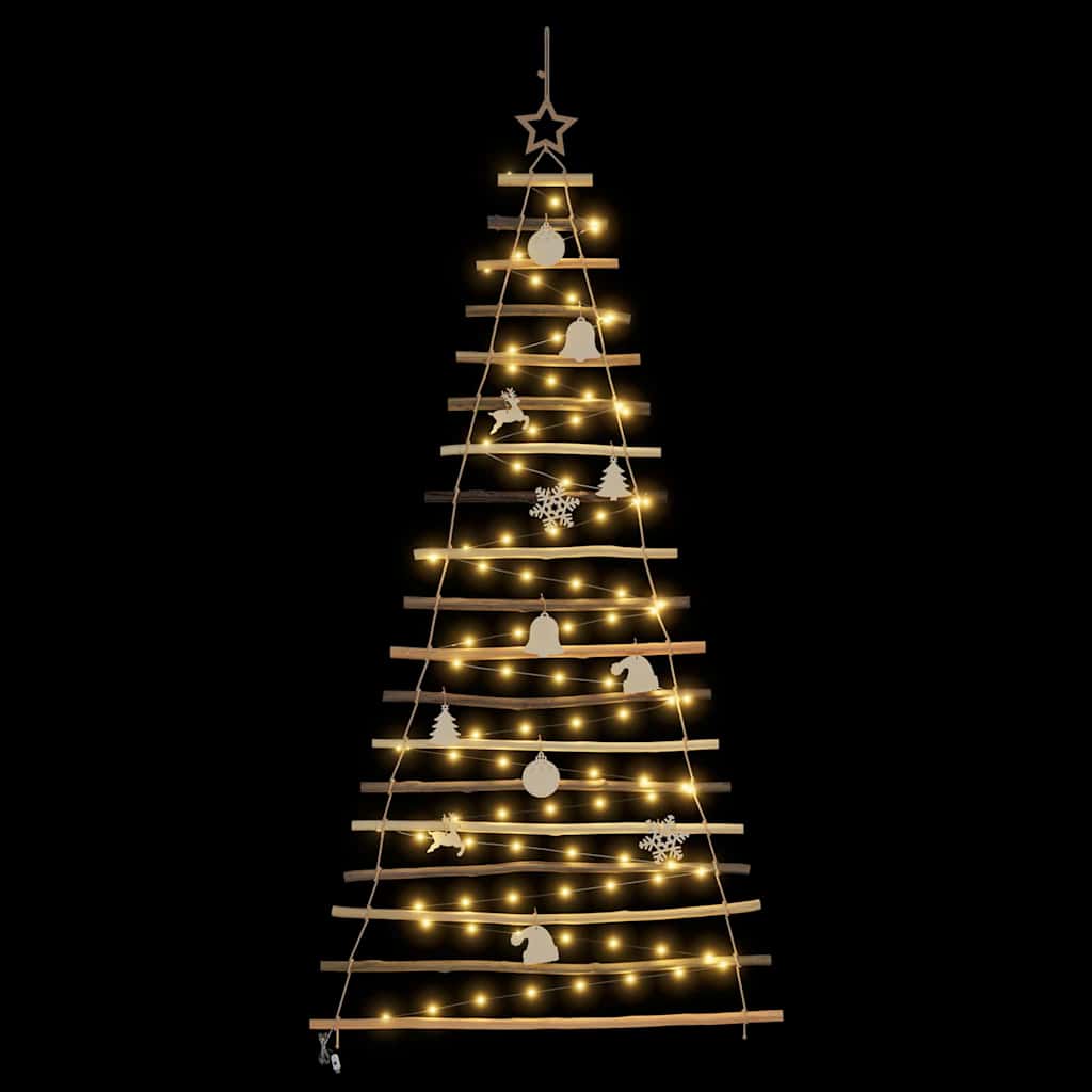 Albero di Natale Naturale 180 cm Legno di Frassino Massiccio
