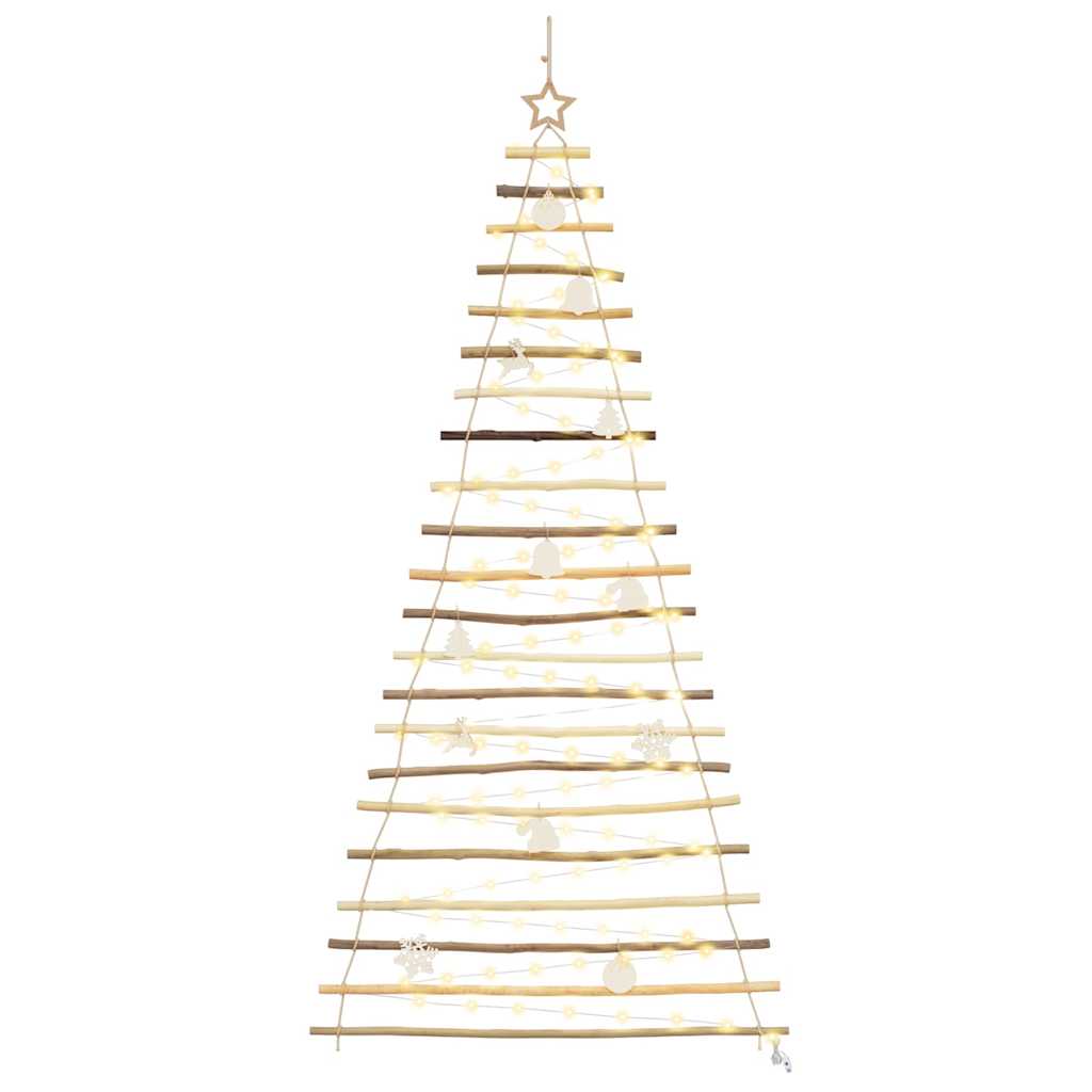 Albero di Natale Naturale 210 cm Legno di Frassino Massiccio