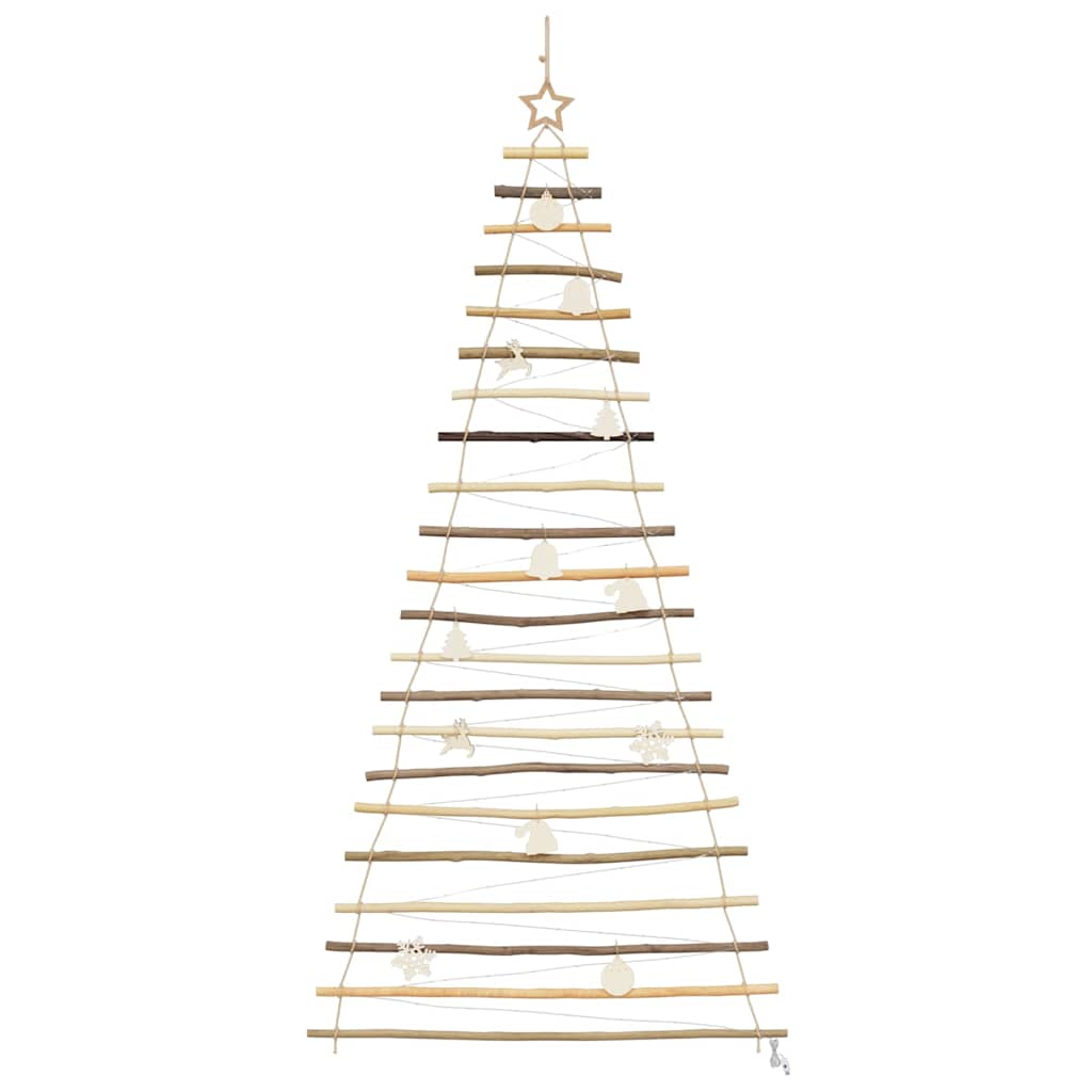 Albero di Natale Naturale 210 cm Legno di Frassino Massiccio