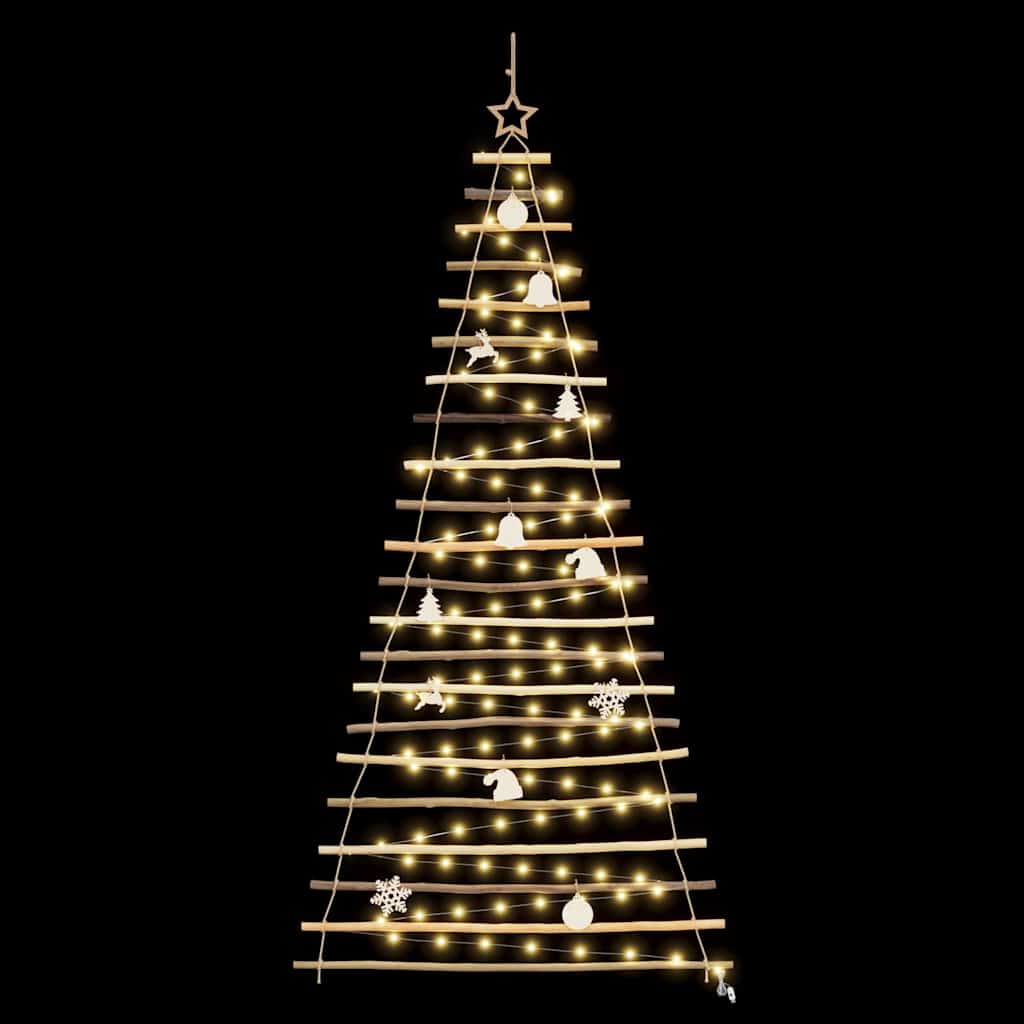 Albero di Natale Naturale 210 cm Legno di Frassino Massiccio