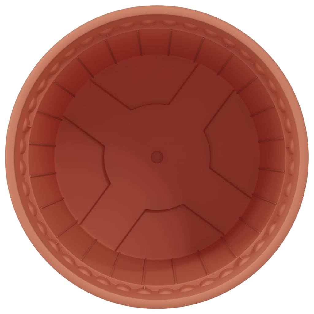 Vaso Rotondo per Fiori 24 pz Rosso Mattone Ø 19 x 16,5 cm