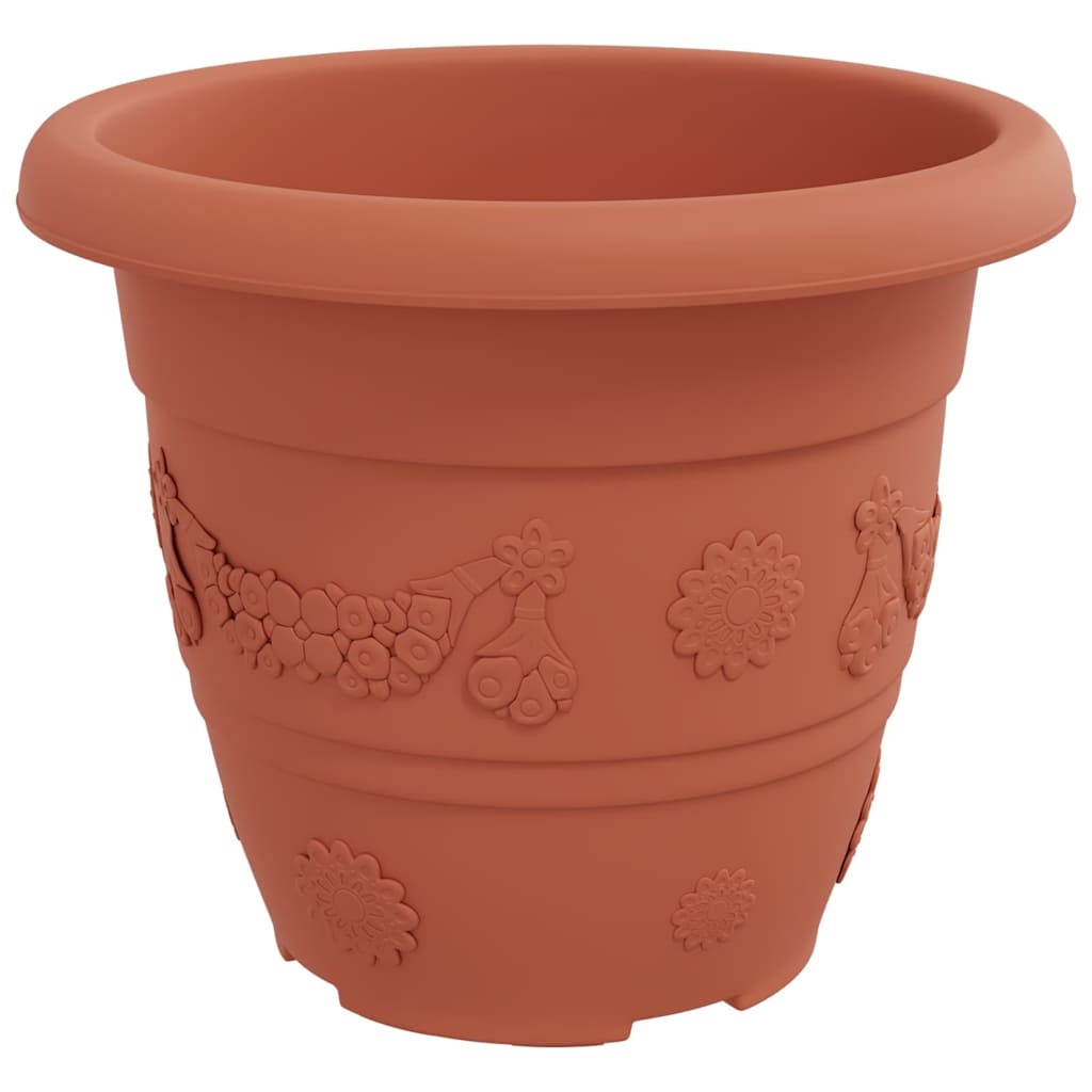 Vaso Rotondo per Fiori 24 pz Rosso Mattone Ø 26 x 21.5 cm