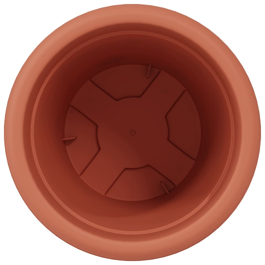 Vaso Rotondo per Fiori 24 pz Rosso Mattone Ø 30 x 25 cm