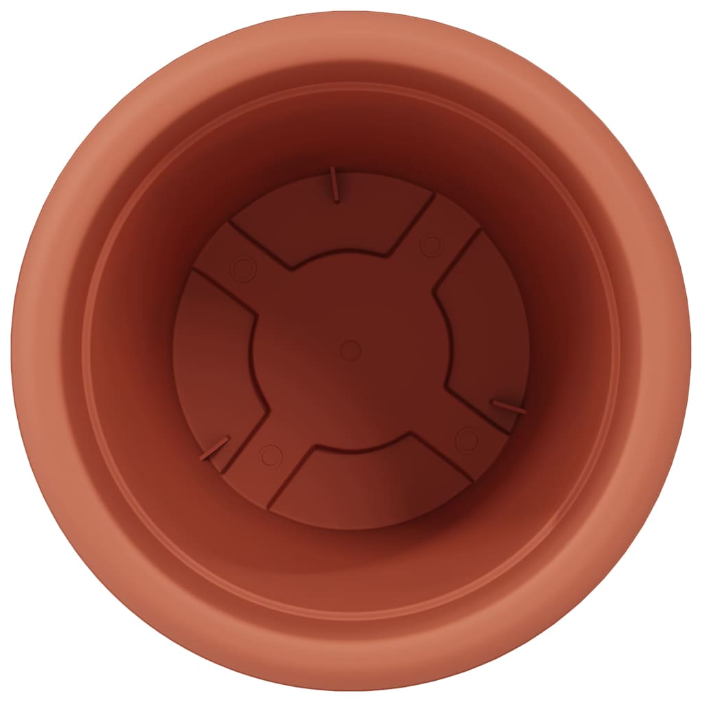 Vaso Rotondo per Fiori 24 pz Rosso Mattone Ø 34 x 28 cm