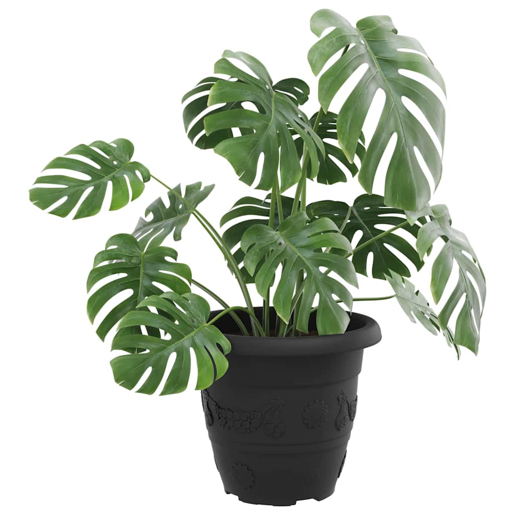 Vaso Rotondo per Fiori 24 pz Nero Ø 26 x 21.5 cm Plastica