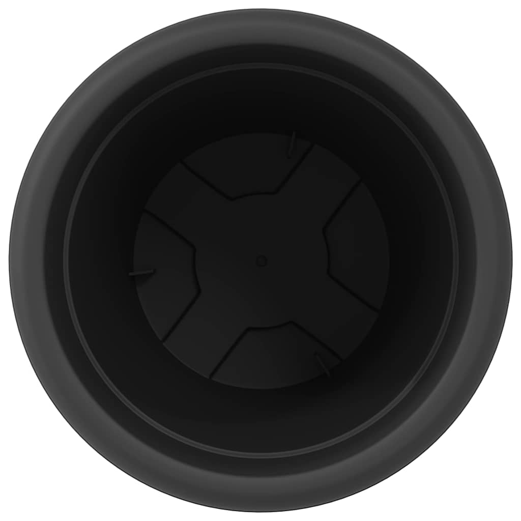 Vaso Rotondo per Fiori 24 pz Nero Ø 26 x 21.5 cm Plastica