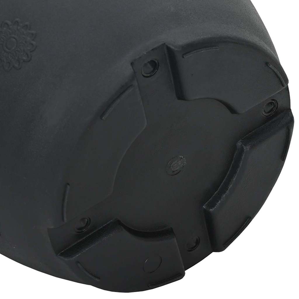 Vaso Rotondo per Fiori 24 pz Nero Ø 34 x 28 cm Plastica