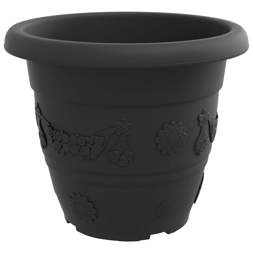 Vaso Rotondo per Fiori 24 pz Nero Ø 39 x 32 cm Plastica
