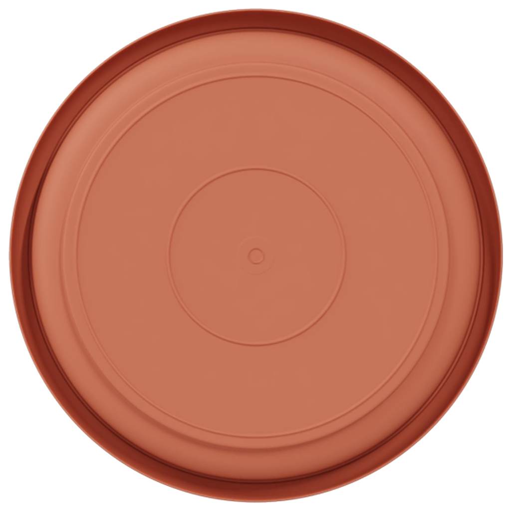 Vassoio Rotondo per Fiori 6 pz Rosso Mattone Ø 17,5 x 2 cm