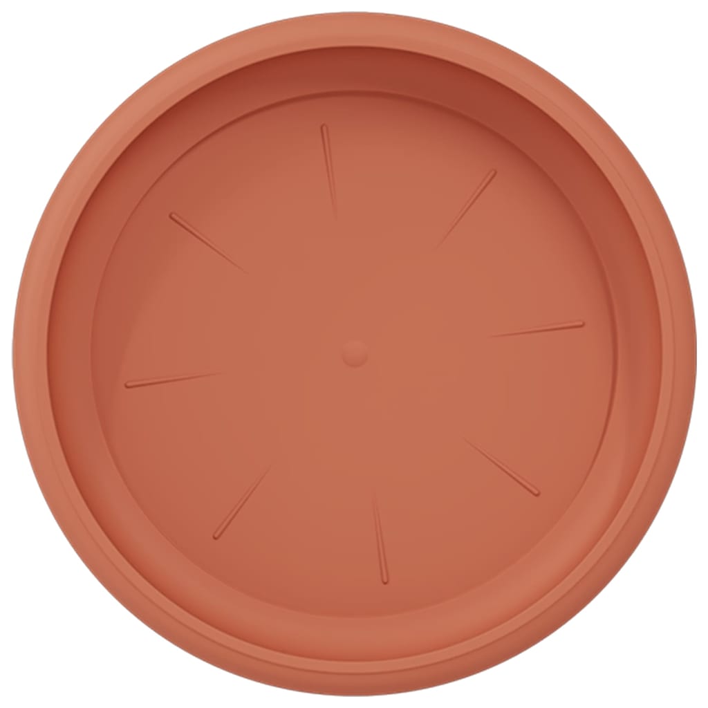 Vassoio Rotondo per Fiori 6 pz Rosso Mattone Ø 17,5 x 2 cm