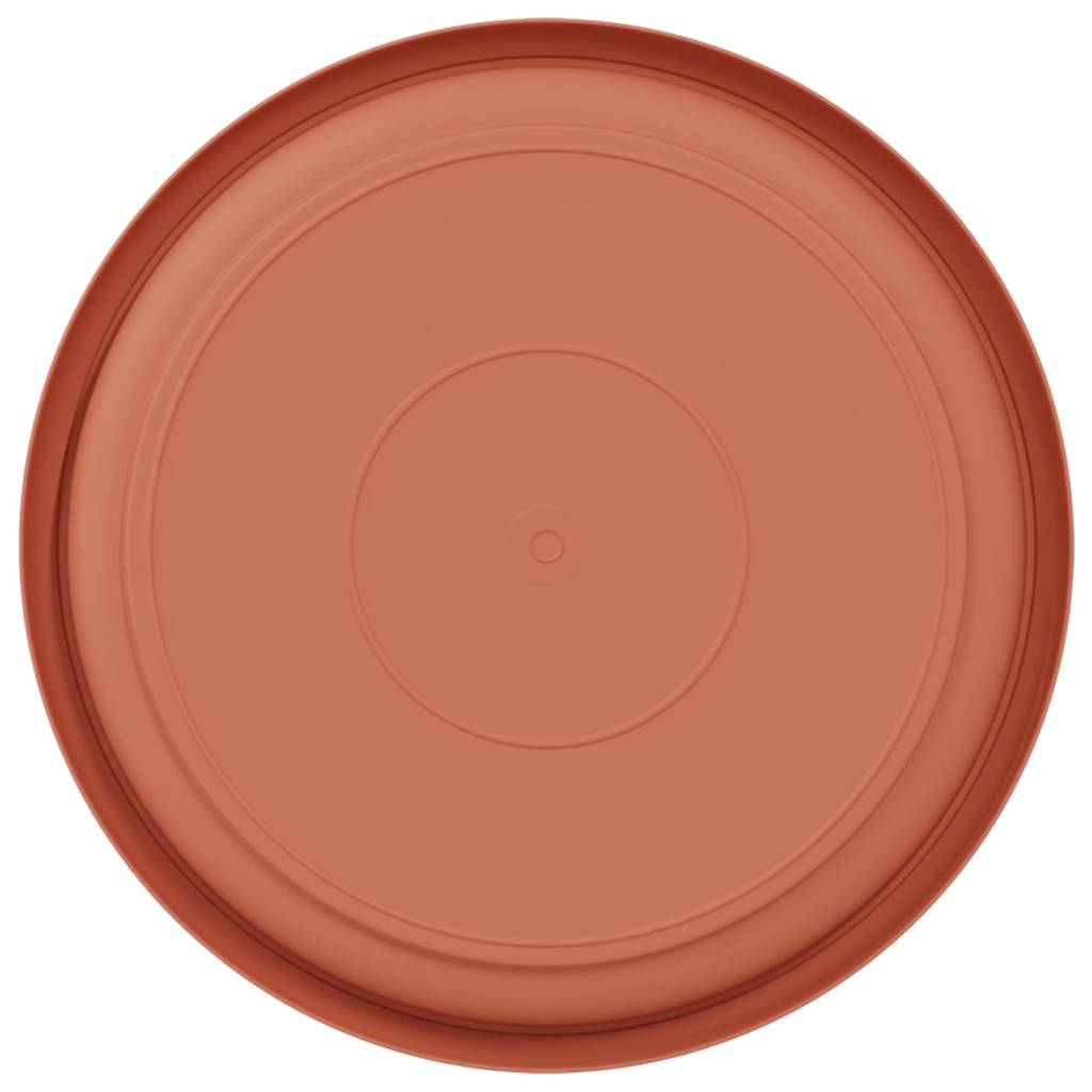 Vassoio Rotondo per Fiori 6 pz Rosso Mattone Ø 19 x 2 cm