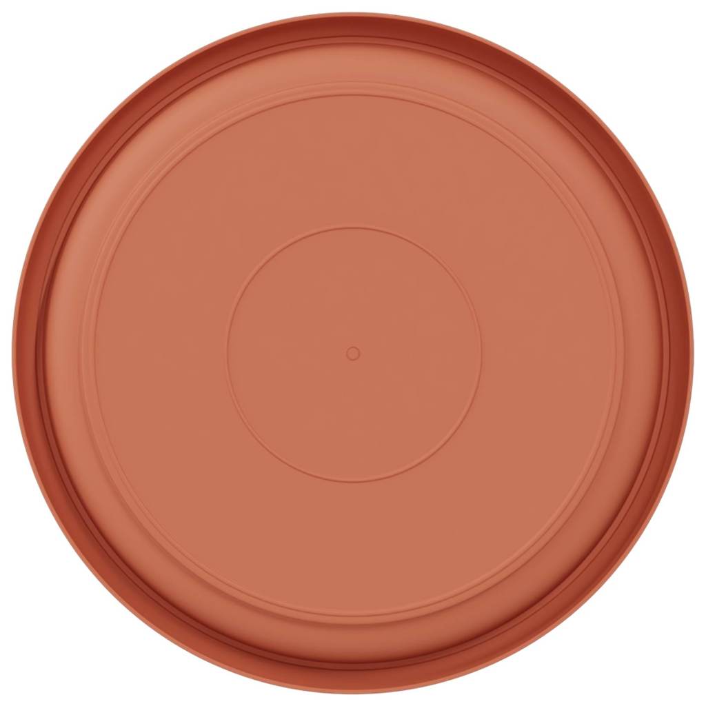 Vassoio Rotondo per Fiori 6 pz Rosso Mattone Ø 23,5 x 2,5 cm